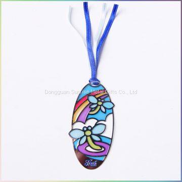 Clear Epoxy Coating Steel Bookmarks, Epoxy Coated Metal Bookmarks Factory photo-3