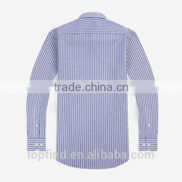 Yiwu Direct Factory Customise Stripe Pattern Men's Long Sleeve Uniform Shirt With 100% Cotton Oxford photo-2