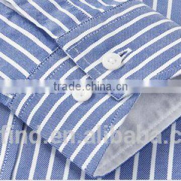 Yiwu Direct Factory Customise Stripe Pattern Men's Long Sleeve Uniform Shirt With 100% Cotton Oxford photo-4