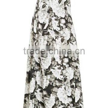 Floral Printed Wide Leg Maxi Pants for Middle Age Woman photo-3