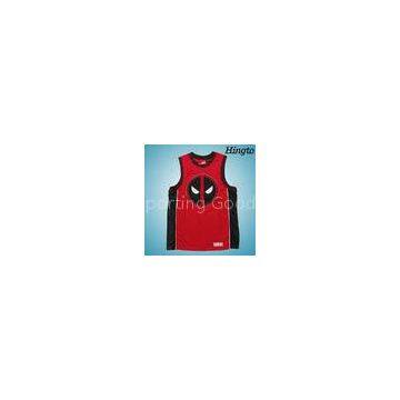 Korea Red Colo Basketball Wear 100 Polyester Heat Transfer Sports Clothing