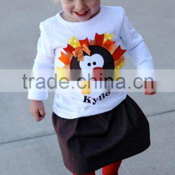 baby girls clothing turkey embroidery Thanksgiving Day boutique outfits