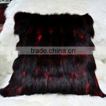 Silver Fox Fur Sofa Cushion Cover / Pillow