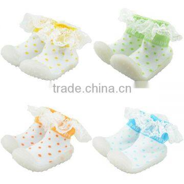 pretty lace cotton baby girl shoes