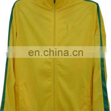 yellow rib-knit men sports jacket design