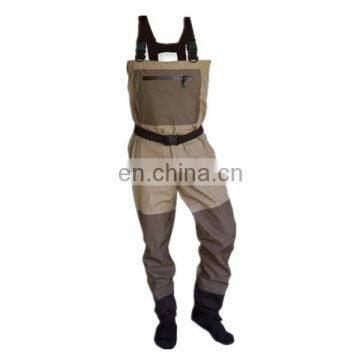 Light weight durable chest waders for flying fishing