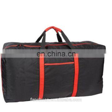 Large Capacity Black Nylon Travel Tote Bag photo-1