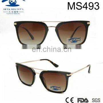 2017 Classical Style Demi Brown Women Metal Sunglasses (MS493)