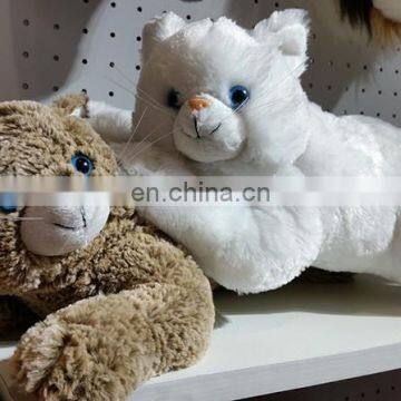 Wholesale cheap realike soft cat big eyes toy for baby sleeping