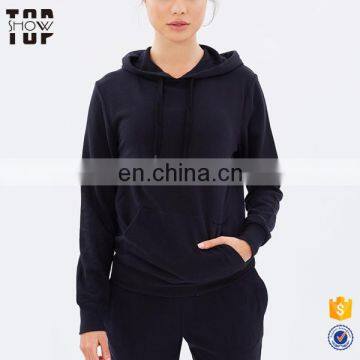 OEM hoodie manufacturers high quality pullover black women hoodie