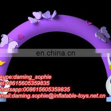 2016 Hot Popular Inflatable Pink Arch with Swan for Wedding Party Events Decoration