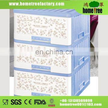 3-layers plastic storage drawers with wheel