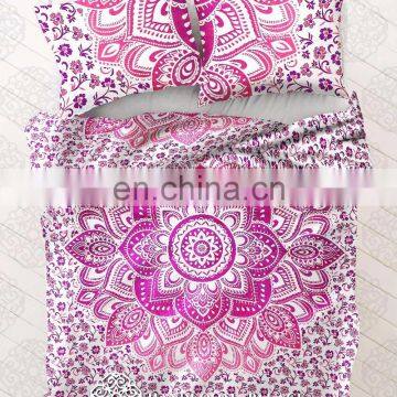 Indian Mandala Tapestry Hippie Wall Hanging Blue Bohemian Bedspread Dorm Tapestry With Pillows Cover