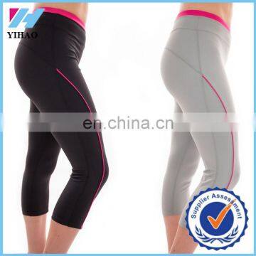 2015 New style hot Dongguan Yihao factory bulk sports leggings capri gym cropped running bottoms openroad sport yoga leggings