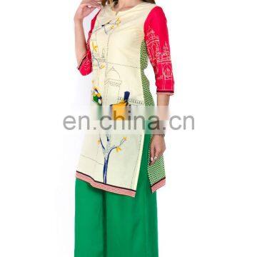 Wholesale Kurtis India casual different front back and sleeve lady Kurtis