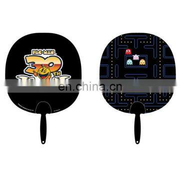 nice quality marketing custom make hand fans color black