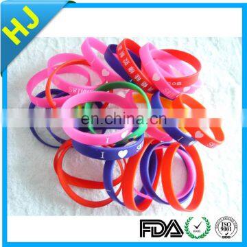 promotional gifts rubber silicon bracelet/custom silicon wrist band/silicon wristband