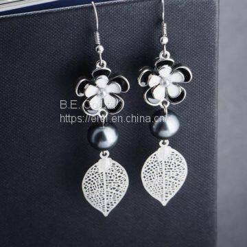 Fashion Square Shape Crystals From Swarovski  Silver Rhodium Plated Jewelry Earrings