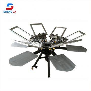 Manual DIY Full Set 6 Color 6 Station T-shirt Silk Screen Printing Machine Kit All Stuff Including photo-4