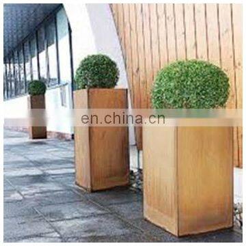 Ornamental Balcony Corten Steel Square Planter photo-5