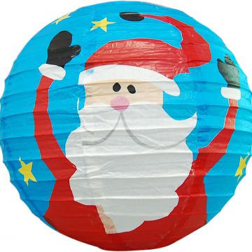 Christmas paper lantern Santa Claus pattern