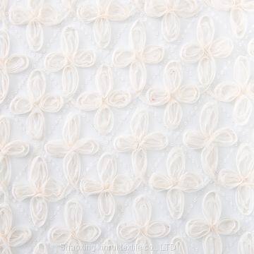 India Stock Beaded Lace Sequin Dance Dress Mesh Fabric photo-3