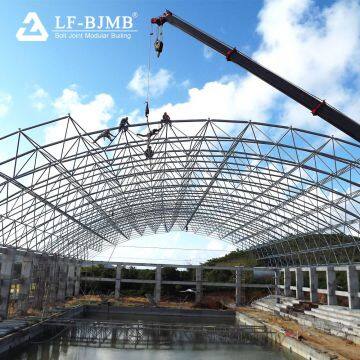 Prefab Large Span Galvanized Bolts Ball Connection Steel Space Frame Swimming Pool Roof Structures Swimming Gym Roof photo-4