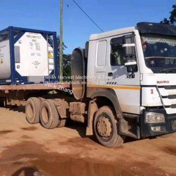 used howo tractor truck 6x4 working in Africa