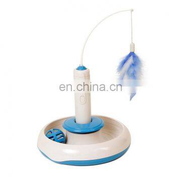 Electronic feather cat toy cat teaser interactive ball toy for cat playing