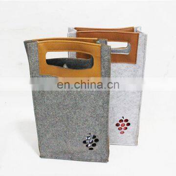 Super Quality Medium Size Felt Holder Wine Bottle Carrier Bag photo-4