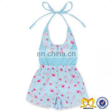 Costumes For Baby Blue Sling Garment Baby Romper Floral Kids Romper Baby Rompers Cotton Wholesale