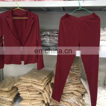 Hot Selling Long Sleeves Two Piece Office Lady Sexy Blazer Business Suit Sets photo-7