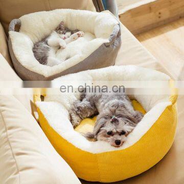 Winter Warming Pet Bed Washable Round Cat Bed With Soft Fleece Indoor Plush Dog Bed photo-6