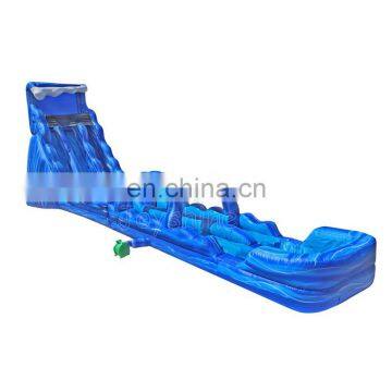 Giant Slip and Slide Tropical Inflatable Blue Wave Dual Water Slide With Pool