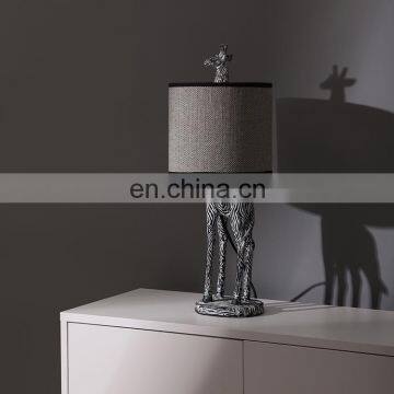 unique giraffe animal shape vintage modern nightstand desk lamps for hotel bedroom