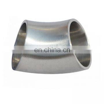 SS304 SS316 Wholesale Hygienic 45 & 90 Degree Short Elbow With Weld Ends photo-3