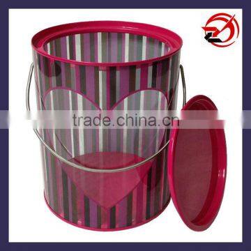 transparent pails with tin lid