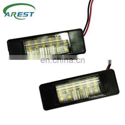 Carest 2Pcs Car License Plate Lights Plastic for Nissan Qashqai X-Trail Juke Primera Bright Led Number Licence Plate Light