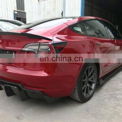 Carbon! New for Model 3 Full Set Body Kit Carbon Material Side Skirt for TSL Car Parts for Side Bumper Model3 photo-5
