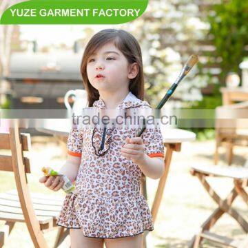 High Quality Leopard 1pc Kids Swim Jumpsuits With Hood photo-2