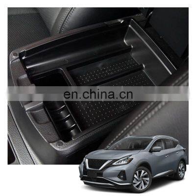 Interior Accessories Parts Silicone Armrest Rest Storage Box Center Control Console Organizer Tray For Nissan Murano 2015-2021