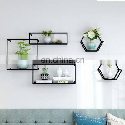 Top 1 Different Shapes Multi-functional Custom Simplicity Metal Floating Wall Shelves For Office Living Room Wall Shelf