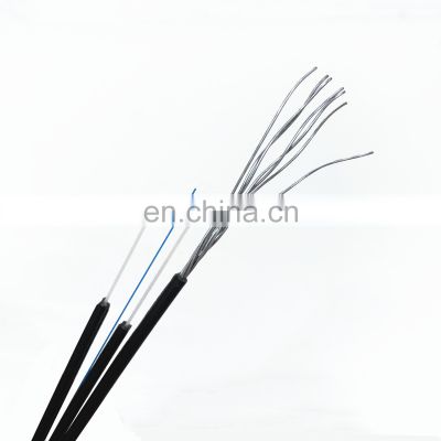 Single Mode G657A LSZH Outdoor Optical Fiber Drop Flat Cable 1 core single mode fiber optic cable drop wire