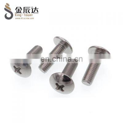 anti-loose blue glue customized flat head screw for thermoplastics