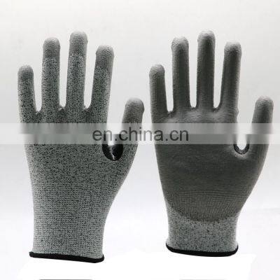 Level 5 Black Nitrile Foam Coated HPPE Cut Resistant Kitchen Sandy Nitrile Gloves