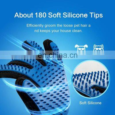 HY Pet Massage Gloves With Enhanced Five Finger Design Adjustable Wrist Strap Guanti Da Animale Cat Glove Brush photo-4