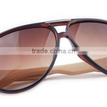 New Model Women Flat Top Wood Bamboo Temple AC Lens Sungalsses photo-5