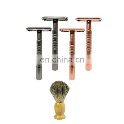 High Quality Classic Women Use Matte Silver Shaving Adjustable Brass Double Edge Safety Razor