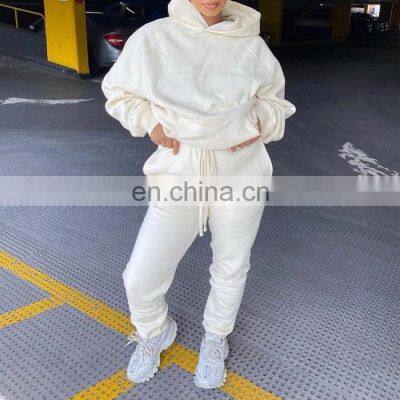 Customized women's fashion spring hooded suit sportswear 2 piece set of women's clothes