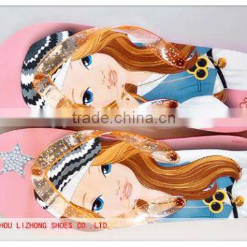 customized girls jelly flip flops